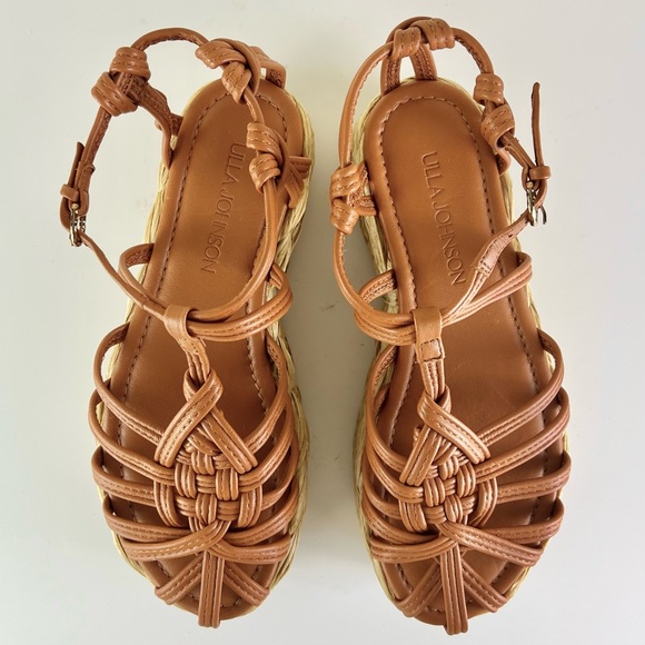 NEW ULLA JOHNSON LEATHER PLATFORM SANDALS - Picture 11 of 12